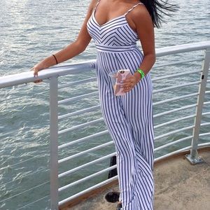 Striped jumpsuit
